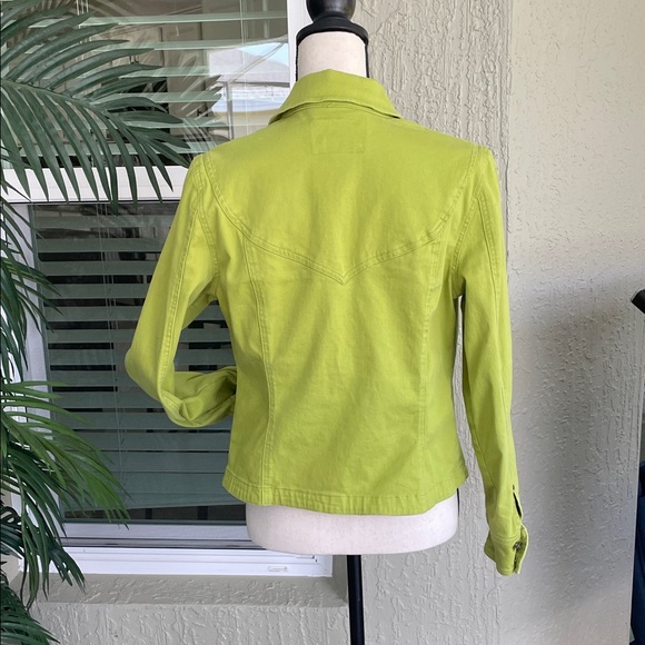 Live a Little Lime Green Jean Jacket - Picture 2 of 4